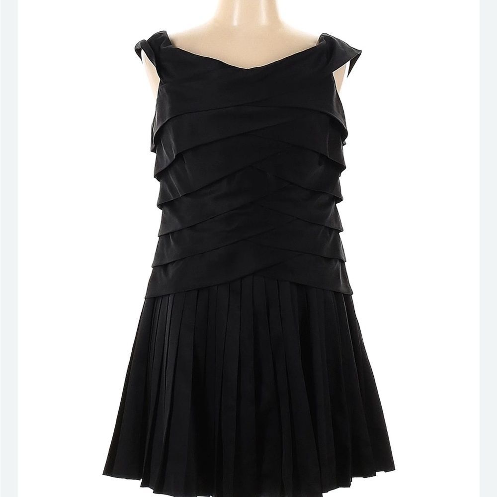 Ted Baker London ‘Erta’ black satin mini dress (TB size 3/US size 6/8) EUC - Picture 6 of 7